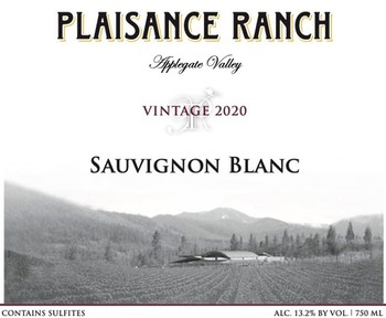 Plaisance Ranch Sauvignon Blanc 2020
