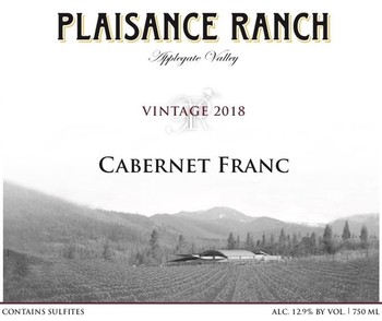 Plaisance Ranch Cabernet Franc 2018