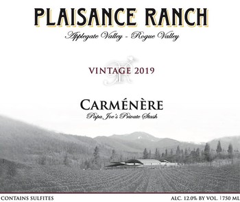 Plaisance Ranch Carménère 2019
