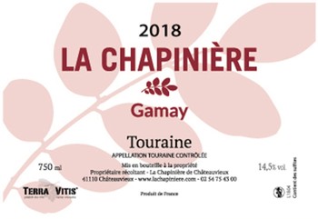 La Chapinière, Touraine Gamay 2019