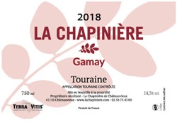 La Chapinière, Touraine Gamay 2019
